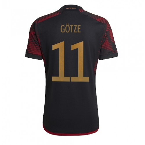 Tyskland Mario Gotze #11 Bortatröja VM 2022 Kortärmad Tyskland Mario Gotze #11 Bortatröja VM 2022 Kortärmad